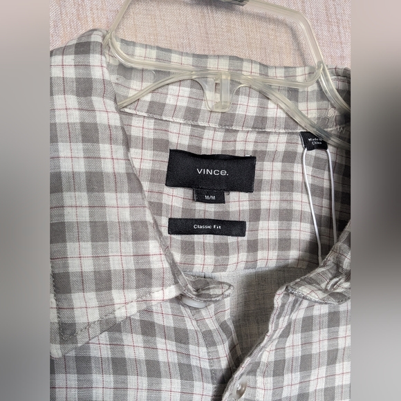 NWT Vince. Desertside Plaid Double Face Long Sleeve Shirt Size Medium - Picture 4 of 9
